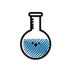 Chemistry flask glass icon vector illustration graphic design
