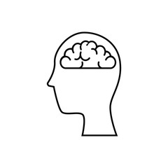 Human brain symbol icon vector illustration graphic design