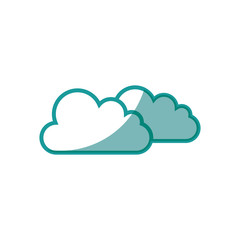Weather clouds symbol icon vector illustration graphic design