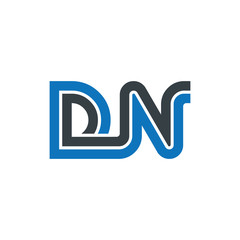 Initial Letter DN Linked Design Logo