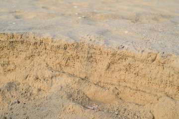 The layer of sand