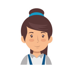 woman cartoon icon over white background. colorful design. vector illustration