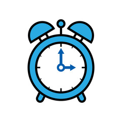 Cartoon Alarm Clock or Waker Clock Vector Illustration