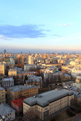 Obraz premium Moscow evening skyline