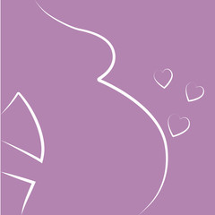 Pregnant woman. Background for mobile applications. Childbirth, Maternity and child care. Vector illustration.