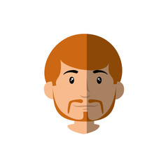 Man smiling cartoon icon vector illustration graphic design