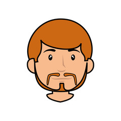 Man smiling cartoon icon vector illustration graphic design