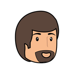 Man smiling cartoon icon vector illustration graphic design