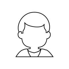Obraz na płótnie Canvas Man faceless head icon vector illustration graphic design