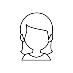 Woman faceless head icon vector illustration graphic design