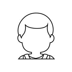 Man faceless head icon vector illustration graphic design