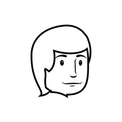 Man smiling cartoon icon vector illustration graphic design