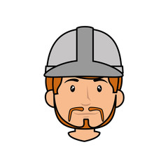 Worker man cartoon icon vector illustration graphic design
