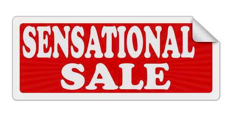 SENSATIONAL SALE label on white