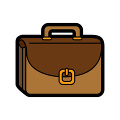 business briefcase icon over white background. vector illustration