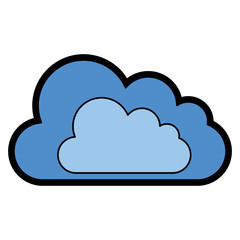 cloud icon over white background. vector illustration