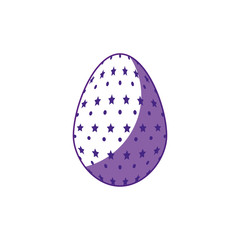 easter egg icon over white background. vector illustration
