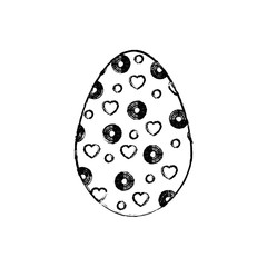 easter egg icon over white background. vector illustration