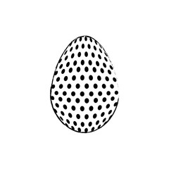 easter egg icon over white background. vector illustration