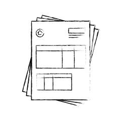 bill page icon over white background. vector illustration