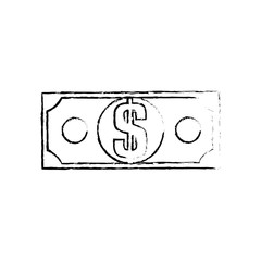 money bill icon over white background. vector illustration