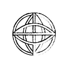 global sphere icon over white background. vector illustration
