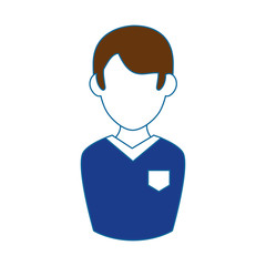 man avatar icon over white background. vector illustration