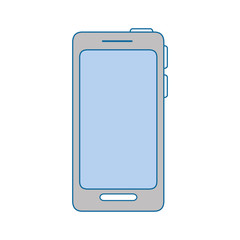 smartphone device icon over white background. vector illustration