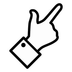 human hand icon over white background. vector illustration