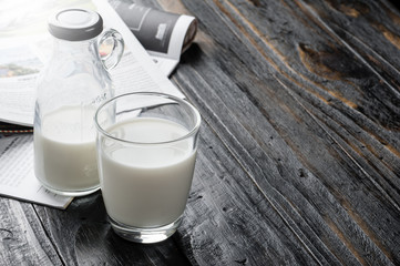 a glass of milk