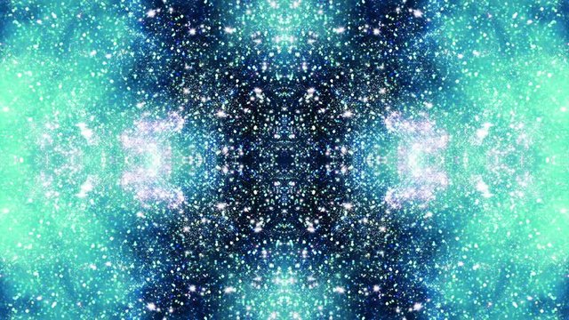 Video Background 2306: Multidimensional space travel star field kaleido (Loop).