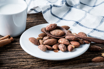 heap of almonds