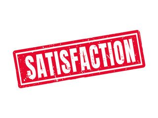 satisfaction red stamp style