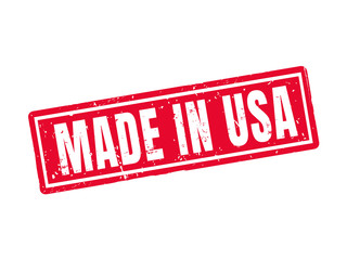 made in USA red stamp style