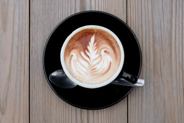 hot mocha on table