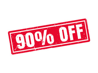 Fototapeta premium 90 percent off red stamp style