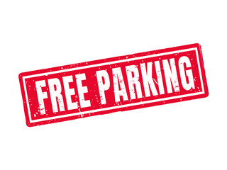 free parking red stamp style