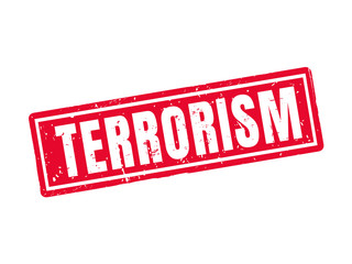 terrorism red stamp style