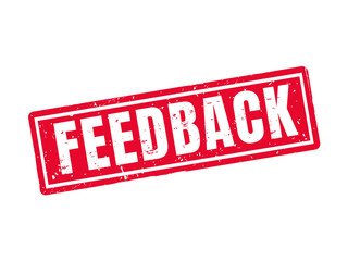 feedback red stamp style