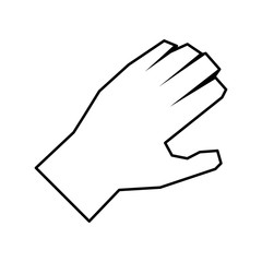 open hand draw request vector icon illustration graphic design