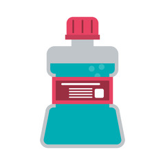 mouthwash dental care related icon image vector illustration design 