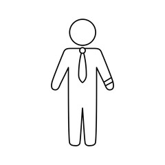 businessman draw silhouette vector icon illustration shape