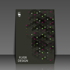 Template flyer with abstract background. Eps10 Vector illustration
