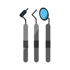 dentistry utensils dental care related icon image vector illustration design 