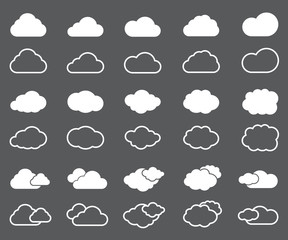 Obraz premium clouds design vector illustration icons on background