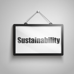 sustainability text sign