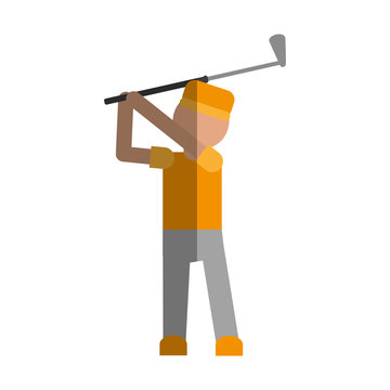 player golf related icon image vector illustration design 