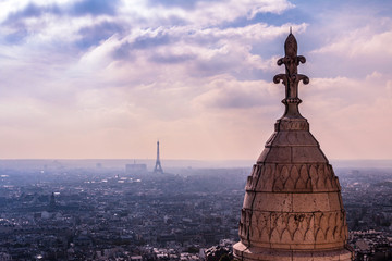 PARIS, FRANCE - October 2015: Paris from above the Sacré Coeur 