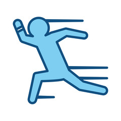 man running silhouette vector icon illustration shape