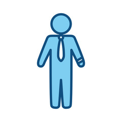 businessman draw silhouette vector icon illustration shape